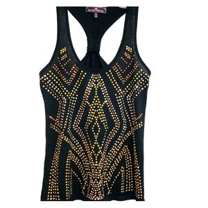 Studded racerback tank